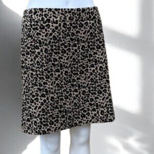 LOFT shift skirt, cheetah print, Size 12 NWT